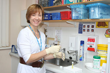 A member of the nursing team at the Locality Health Centre.